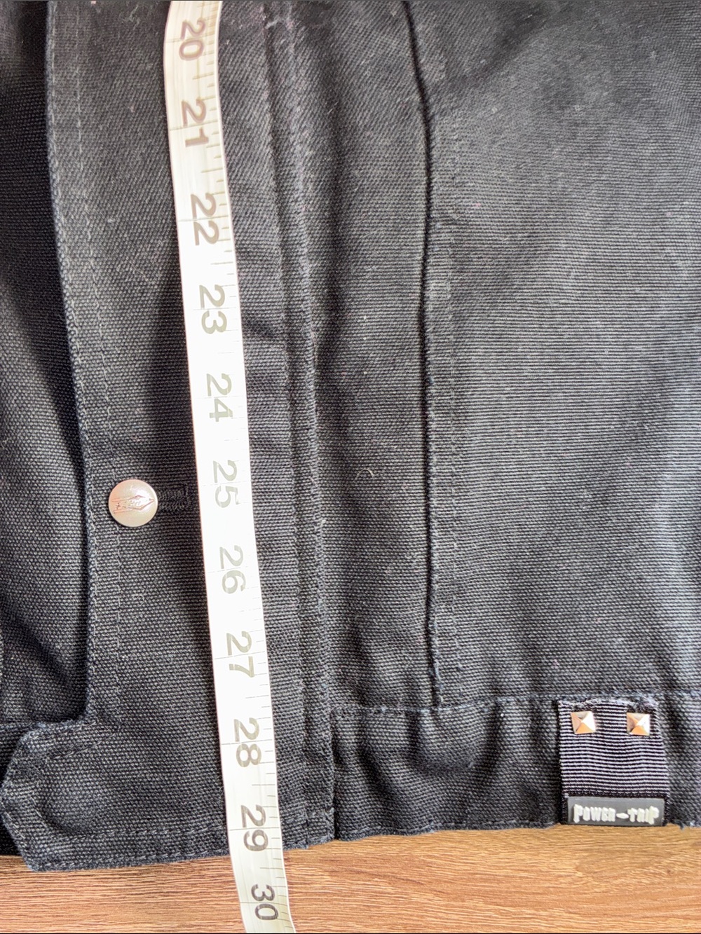 Mens Pre Owned POWER TRIP Black Biker's JACKET 2XL - Picture 7 of 10